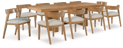 Mesa de comedor Kristiland y 10 sillas