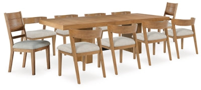 Mesa de comedor Kristiland y 10 sillas