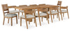 Mesa de comedor Kristiland y 10 sillas