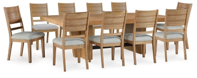Mesa de comedor Kristiland y 10 sillas