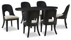 Mesa de comedor Rowanbeck y 6 sillas