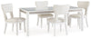 Chalanna Dining Table and 4 Chairs
