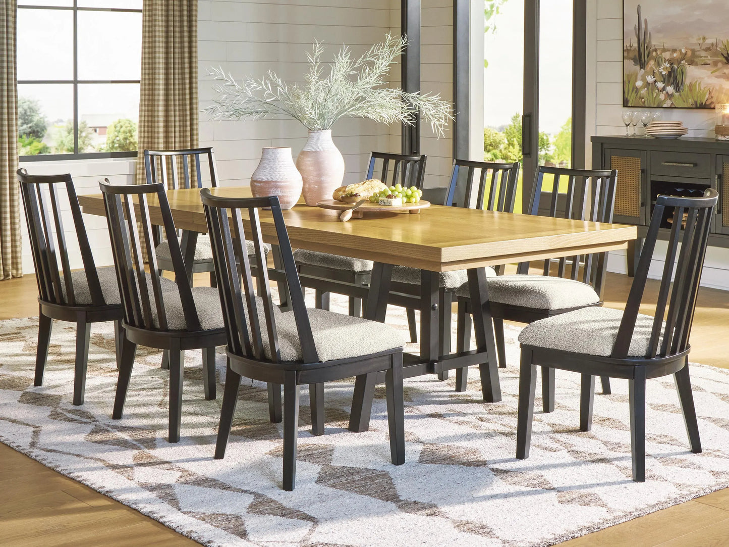 Galliden Extension Dining Table and 8 Chairs