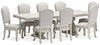 Mesa de comedor extensible Arlendyne y 8 sillas