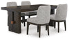 Mesa de comedor y 4 sillas Burkhaus