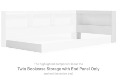 Librería doble Piperton con panel lateral