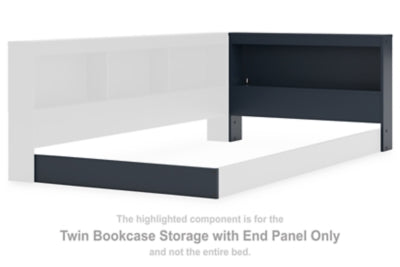Librería doble Simmenfort con panel lateral