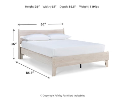 Cama Queen con plataforma y paneles Socalle