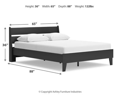 Cama Queen con plataforma y paneles Socalle