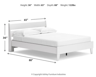 Cama Queen con plataforma y paneles Socalle