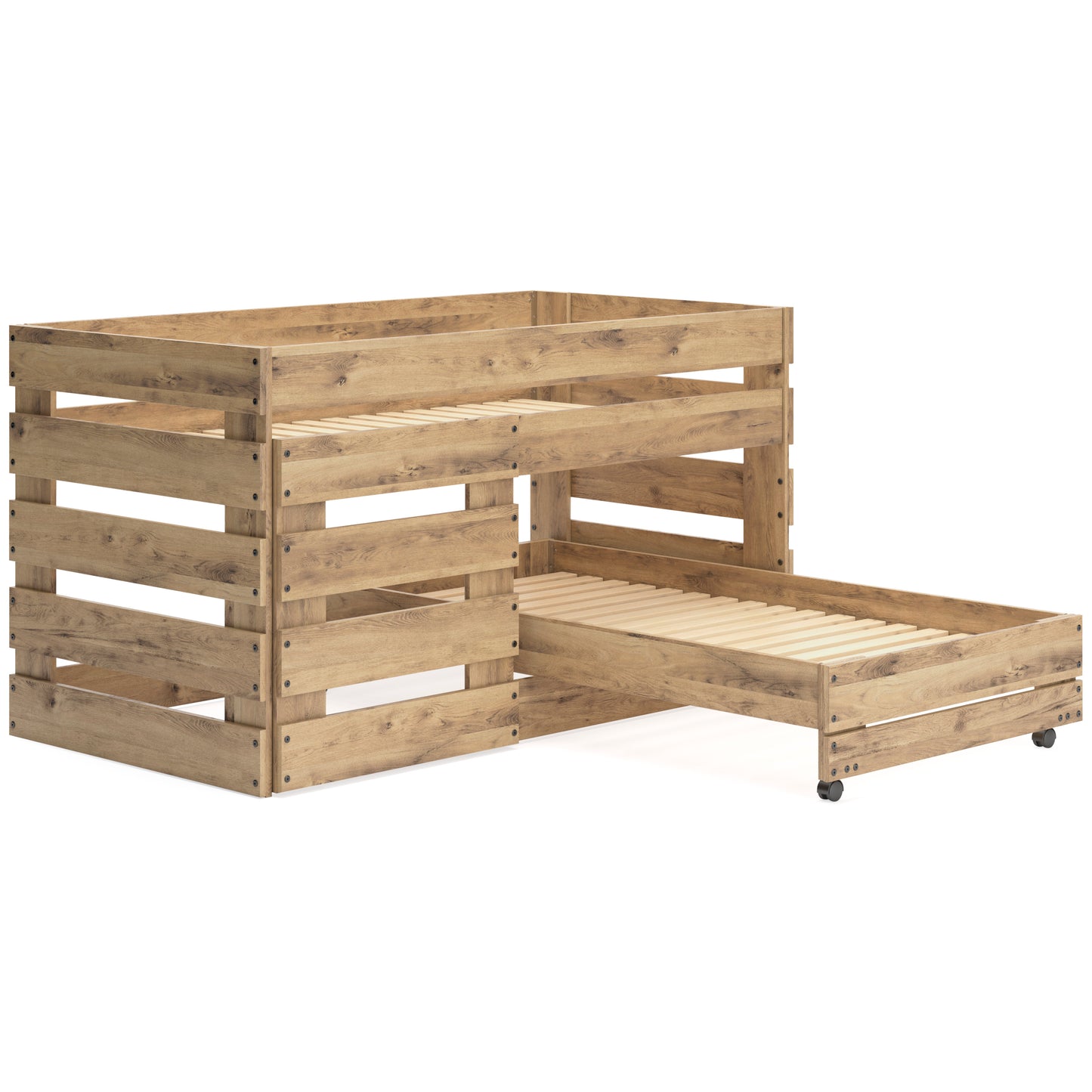 Larstin Twin Loft Caster Bed