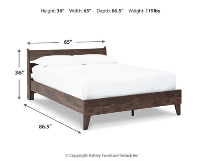 Cama Queen con plataforma y paneles Calverson