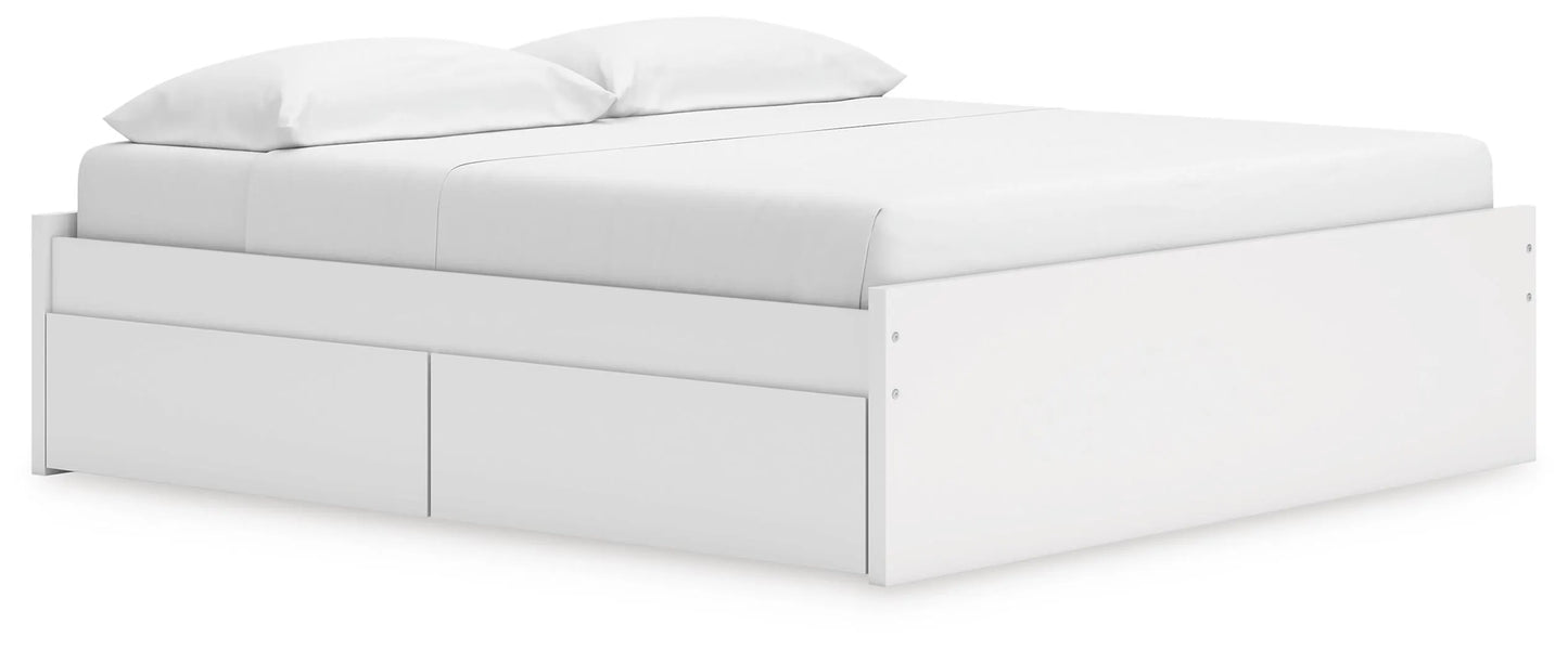 Cama King Onita con plataforma y dos laterales de almacenamiento