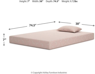 Colchón y almohada individual iKidz Coral