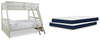 Robbinsdale Twin over Full Bunk Bed and Mattresses