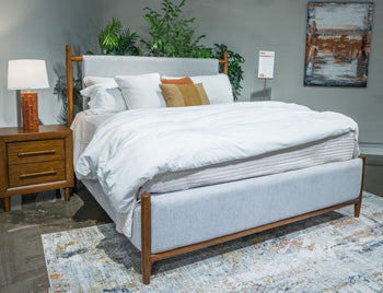 Cabecera/pie de cama/listones tapizados Lyncott Queen