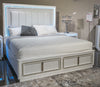 Pie de cama Queen con almacenamiento y listones enrollables Chalanna