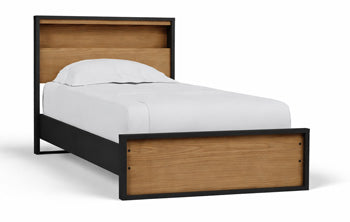 Kozmour Twin Bookcase Complete Bed Frame