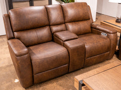 5Z-Hudson Heights Power Reclining Loveseat with Console