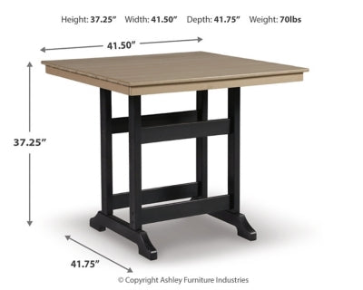 Mesa de comedor de altura de mostrador para exteriores Fairen Trail
