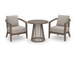 Sunset Lake Outdoor Chairs with Cushions/Table (Set of 3)