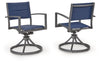 Point Bonita Outdoor Sling Swivel Chair (Set of 2)