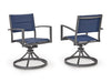 Point Bonita Outdoor Sling Swivel Chair (Set of 2)