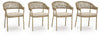 Ocean Park Outdoor Arm Chair with Cushion (Set of 4)