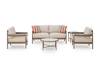 Big Creek Cove Outdoor Love/Chairs/Tables Set (Set of 5)