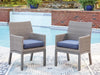Dillon Beach Outdoor Arm Chair with Cushion (Set of 2)