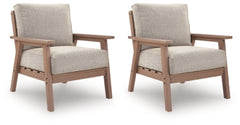 Cliffs Beach Outdoor Lounge Chair with Cushion (Set of 2)
