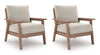 Cliffs Beach Outdoor Lounge Chair with Cushion (Set of 2)