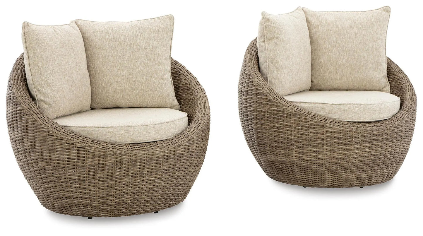 Sillón giratorio Danson con cojín (juego de 2)