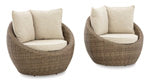 Sillón giratorio Danson con cojín (juego de 2)