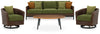 Horizon Hall Outdoor Sofa, 2 Lounge Chairs, Ottoman and Coffee Table