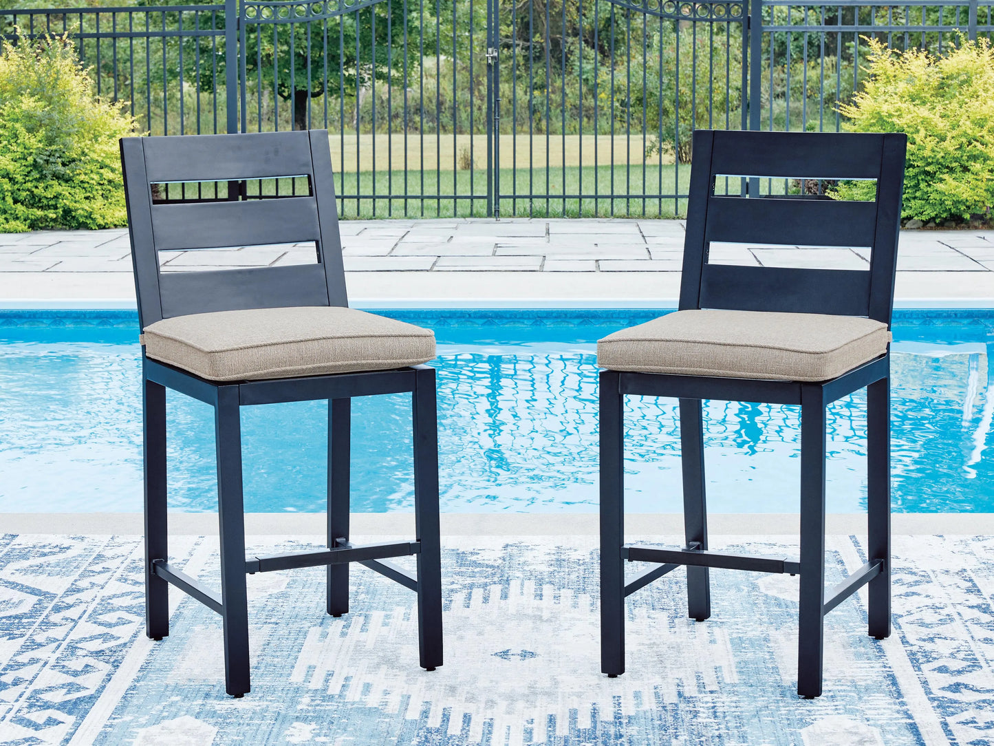 Mabry Shores Outdoor Counter Height Bar Stool (Set of 2)