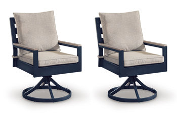 Mabry Shores Outdoor Swivel Chair with Cushion (Set of 2)