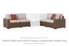 Angel Island Outdoor Right and Left-arm Facing Loveseat with Cushion (Set of 2)