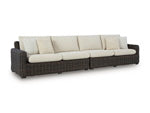 Kimora Outdoor Right and Left-arm Facing Loveseat with Cushion (Set of 2)