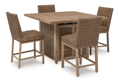 Mesa de bar para exteriores Walton Bridge y 4 taburetes