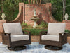 Drakes Beach Outdoor Swivel Lounge Chair (Set of 2)