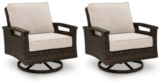 Drakes Beach Outdoor Swivel Lounge Chair (Set of 2)