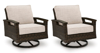 Drakes Beach Outdoor Swivel Lounge Chair (Set of 2)