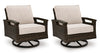 Drakes Beach Outdoor Swivel Lounge Chair (Set of 2)