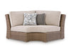 Revare Beach Outdoor Curved Corner Chair with Cushion