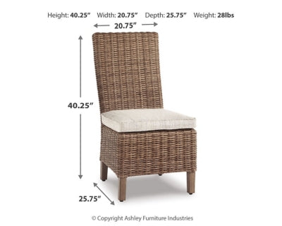Silla auxiliar de exterior Beachcroft con cojín (juego de 2)