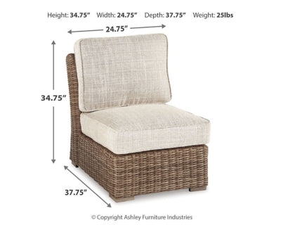 Silla de exterior sin brazos Beachcroft con cojín