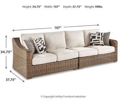 Loveseat de exterior de 2 piezas Beachcroft con cojín