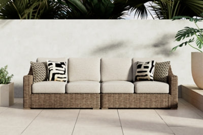 Loveseat de exterior de 2 piezas Beachcroft con cojín
