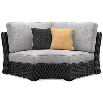 Silla de esquina curva para exteriores Beachcroft con cojín